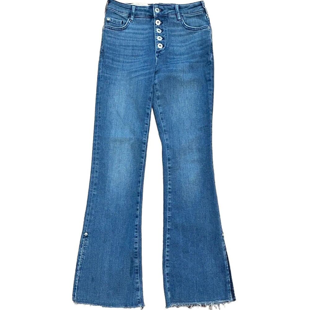 Pilcro and the Letterpress Anthropologie Jeans 26 Skinny Bootcut High Rise Slit